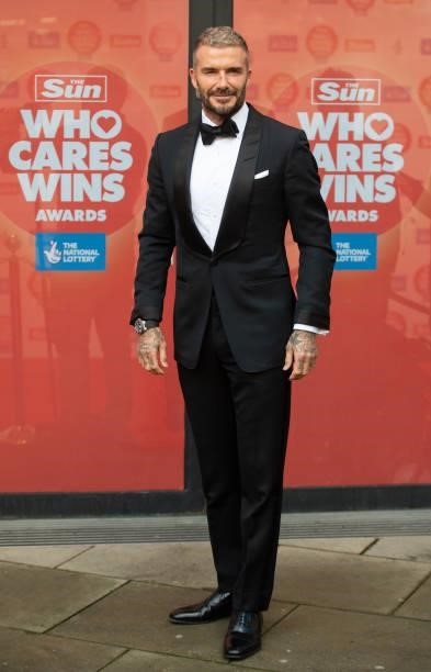David Beckham attends the Sun's Who Cares Wins Awards 2021 at The Roundhouse on September 14, 2021 in London, England.