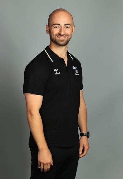 Cassian Graham, the Wasps performance analyst poses for a portrait during the Wasps Rugby Squad Photocall for the 2021-2022 Gallagher Premiership...