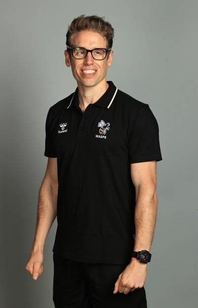 Chris Lowe the Wasps performance nutritionist poses for a portrait during the Wasps Rugby Squad Photocall for the 2021-2022 Gallagher Premiership...