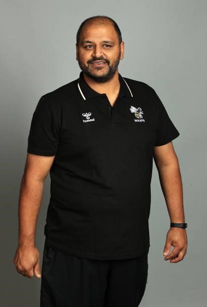 Abbi Gaurav the Wasps performance chef poses for a portrait during the Wasps Rugby Squad Photocall for the 2021-2022 Gallagher Premiership Rugby...