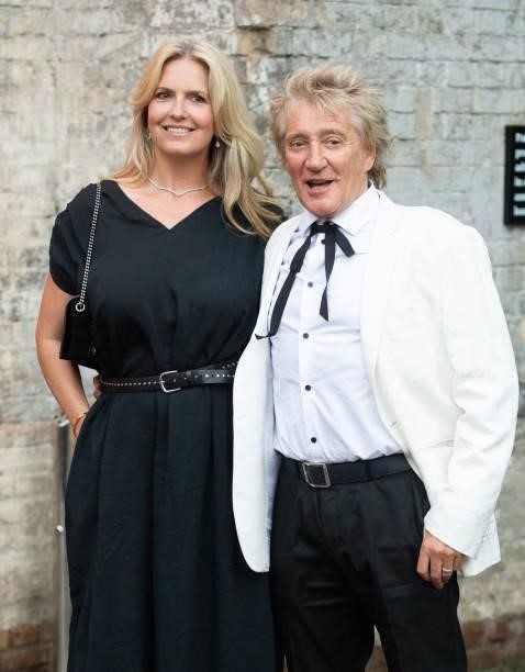 Penny Lancaster and Rod Stewart attend the Sun's Who Cares Wins Awards 2021 at The Roundhouse on September 14, 2021 in London, England.