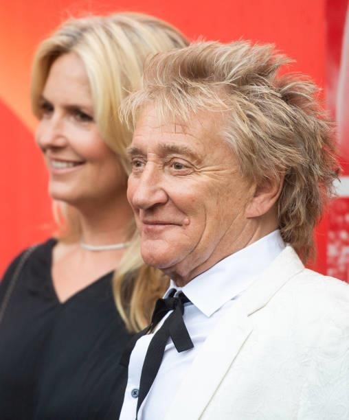 Penny Lancaster and Rod Stewart attend the Sun's Who Cares Wins Awards 2021 at The Roundhouse on September 14, 2021 in London, England.