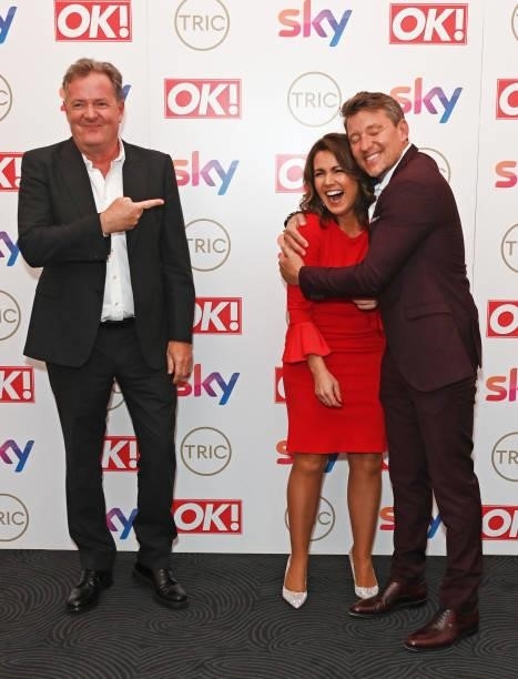 Piers Morgan, Susanna Reid and Ben Shephard attend The TRIC Awards 2021 at 8 Northumberland Avenue on September 15, 2021 in London, England.