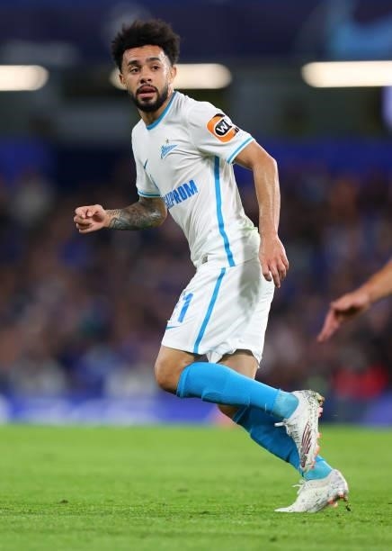 Claudinho of Zenit Saint Petersburg during the UEFA Champions League group H match between Chelsea FC and Zenit St. Petersburg at Stamford Bridge on...