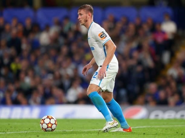 Dmitriy Chistyakov of Zenit Saint Petersburg during the UEFA Champions League group H match between Chelsea FC and Zenit St. Petersburg at Stamford...