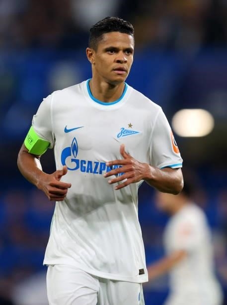 Douglas Santos of Zenit Saint Petersburg during the UEFA Champions League group H match between Chelsea FC and Zenit St. Petersburg at Stamford...