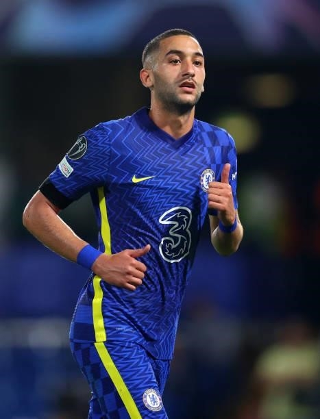 Hakim Ziyech of Chelsea during the UEFA Champions League group H match between Chelsea FC and Zenit St. Petersburg at Stamford Bridge on September...