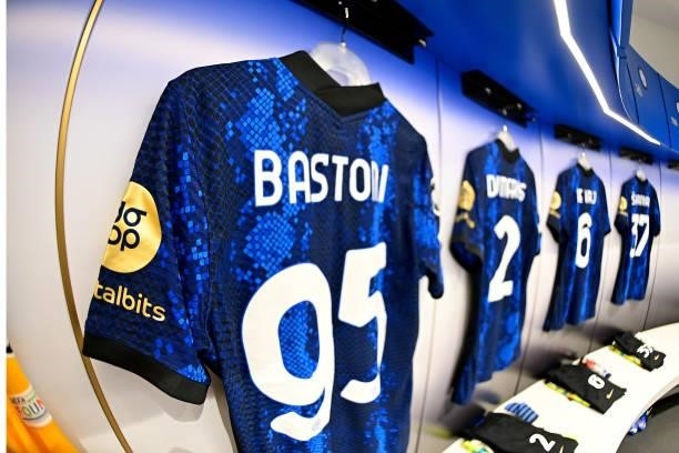 General view inside the dressing room prior to the UEFA Champions League group D match between Inter and Real Madrid at Giuseppe Meazza Stadium on...