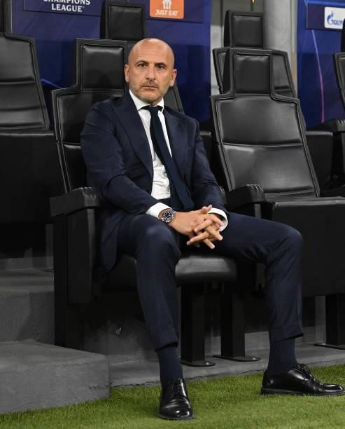Sporting director of FC Internazionale Piero Ausilio looks on before the UEFA Champions League group D match between Inter and Real Madrid at...