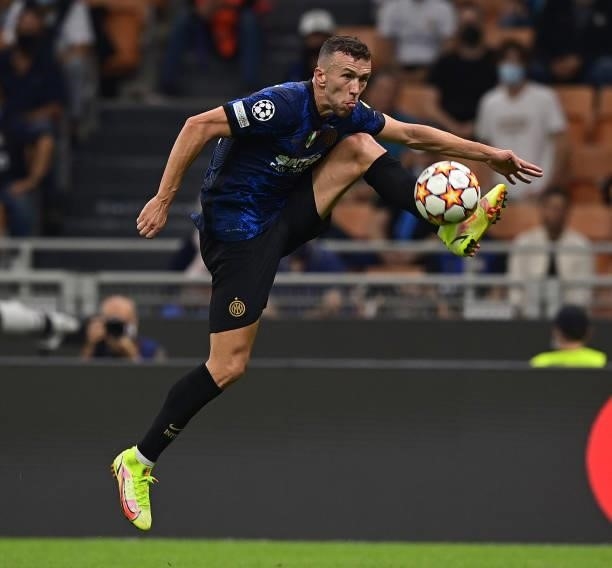 Ivan Perisic of FC Internazionale in action during the UEFA Champions League group D match between Inter and Real Madrid at Giuseppe Meazza Stadium...