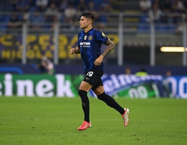 Joaquin Correa of FC Internazionale in action during the UEFA Champions League group D match between Inter and Real Madrid at Giuseppe Meazza Stadium...