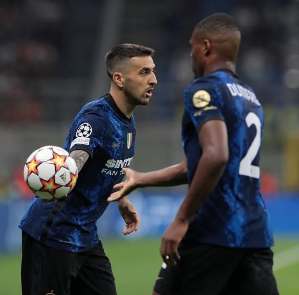 Matias Vecino of FC Internazionale looks on during the UEFA Champions League group D match between Inter and Real Madrid at Giuseppe Meazza Stadium...