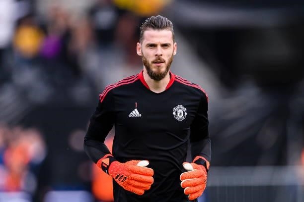 Goalkeeper David de Gea of Manchester United warming up during the UEFA Champions League group F match between BSC Young Boys and Manchester United...