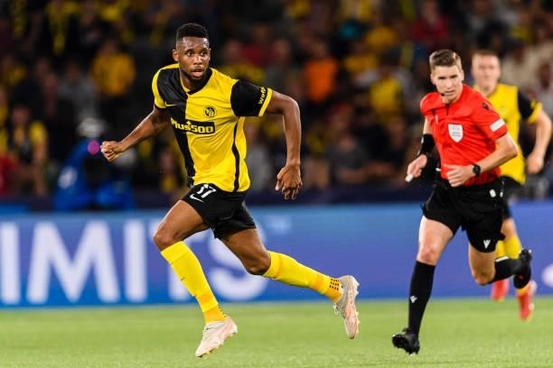 Jordan Siebatcheu of Young Boys during the UEFA Champions League group F match between BSC Young Boys and Manchester United at Stadion Wankdorf on...