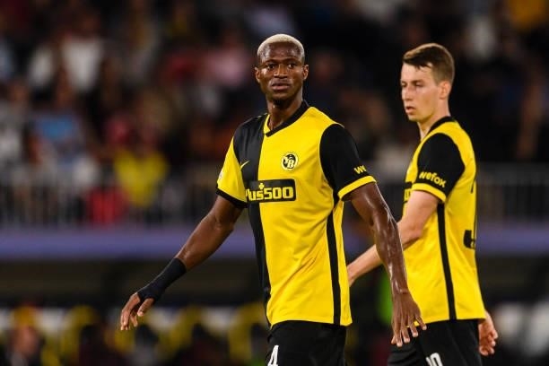 Mohamed Ali Camara of Young Boys walks on the field during the UEFA Champions League group F match between BSC Young Boys and Manchester United at...