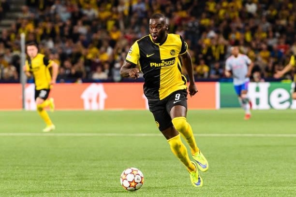 Wilfried Kanga of Young Boys in action during the UEFA Champions League group F match between BSC Young Boys and Manchester United at Stadion...