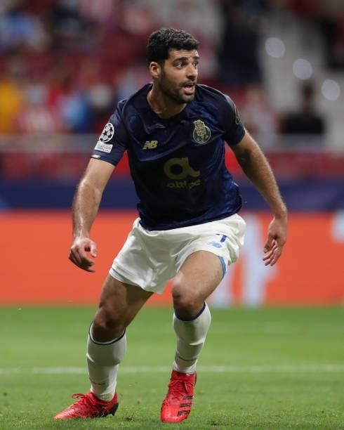 Mehdi Taremi of FC Porto in action during the UEFA Champions League group B match between Atletico Madrid and FC Porto at Wanda Metropolitano on...