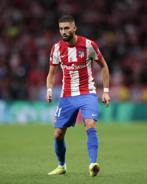 Yannick Carrasco of Atletico de Madrid in action during the UEFA Champions League group B match between Atletico Madrid and FC Porto at Wanda...