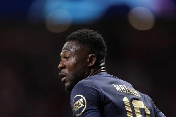 Chancel Mbemba of FC Porto in action during the UEFA Champions League group B match between Atletico Madrid and FC Porto at Wanda Metropolitano on...