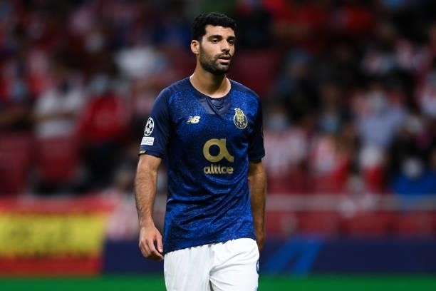 Mehdi Taremi of FC Porto looks on during the UEFA Champions League group B match between Atletico Madrid and FC Porto at Wanda Metropolitano on...