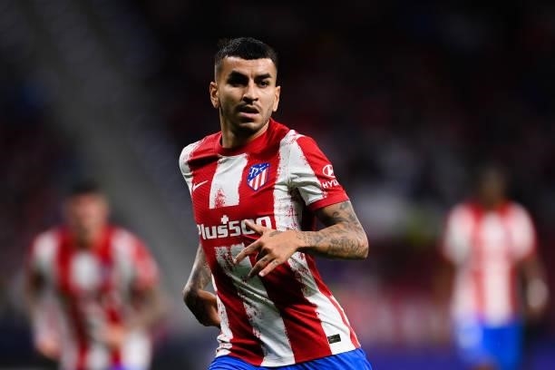 Angel Correa of Atletico de Madrid looks on during the UEFA Champions League group B match between Atletico Madrid and FC Porto at Wanda...