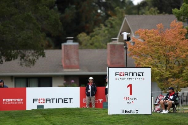 General view of the first hole during round one of the Fortinet Championship at Silverado Resort and Spa on September 16, 2021 in Napa, California.