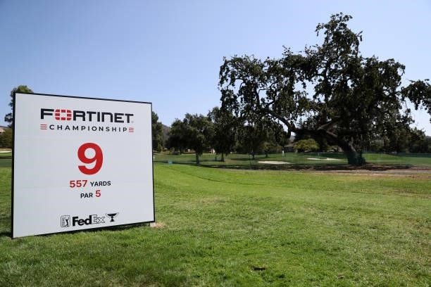 General view of the ninth hole during round one of the Fortinet Championship at Silverado Resort and Spa on September 16, 2021 in Napa, California.