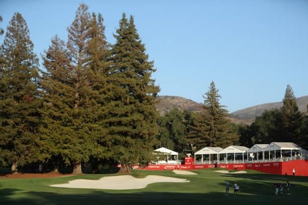 General view of the 17th hole during round one of the Fortinet Championship at Silverado Resort and Spa on September 16, 2021 in Napa, California.