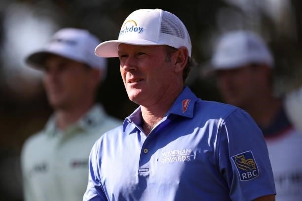 Brandt Snedeker walks on the 16th hole during round one of the Fortinet Championship at Silverado Resort and Spa on September 16, 2021 in Napa,...