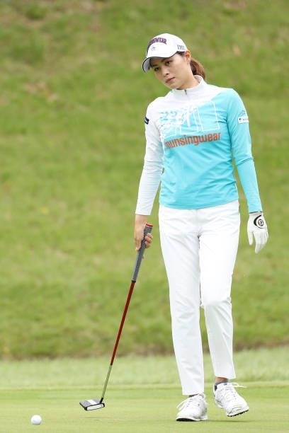 Hina Arakaki of Japan putts on the 11th hole during the first round of the Sumitomo Life Vitality Ladies Tokai Classic at Shin Minami Aichi Country...