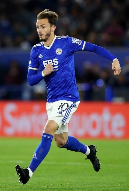 James Maddison of Leicester City during the UEFA Europa League group C match between Leicester City and SSC Napoli at The King Power Stadium on...