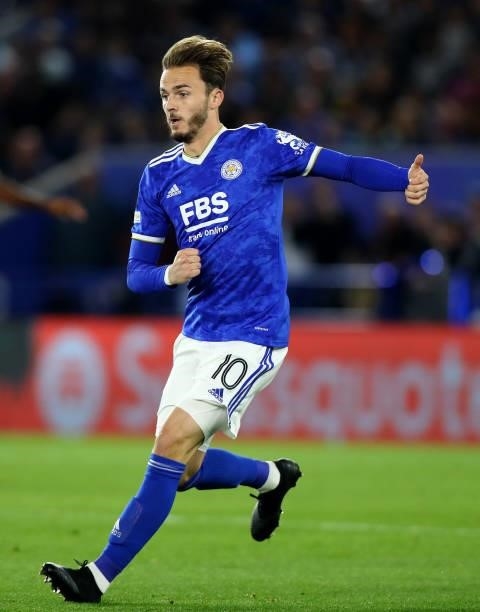 James Maddison of Leicester City during the UEFA Europa League group C match between Leicester City and SSC Napoli at The King Power Stadium on...