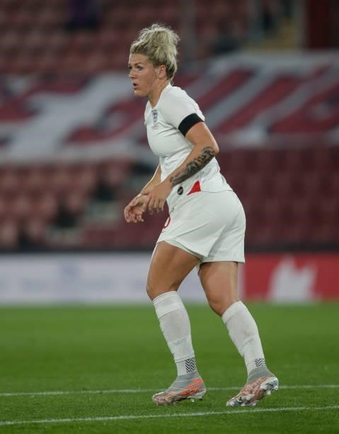 Millie Bright of England during the FIFA Women's World Cup 2023 Qualifier group D match between England and North Macedonia at St. Mary's Stadium on...