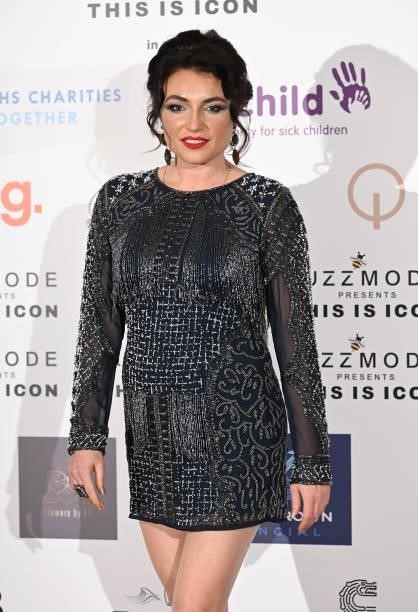 Lois Winstone attends The Icon Ball 2021 during London Fashion Week September 2021 at The Landmark Hotel on September 17, 2021 in London, England.