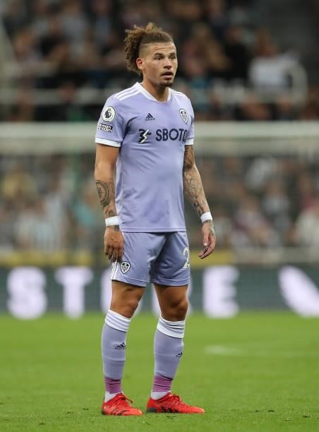 Kalvin Phillips of Leeds United is seen during the Premier League match between Newcastle United and Leeds United at St. James Park on September 17,...