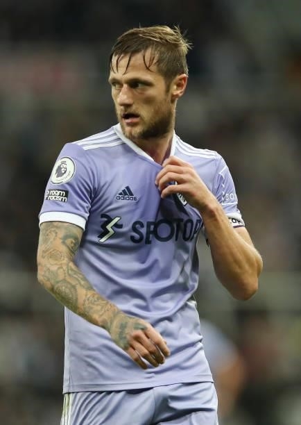 Liam Cooper of Leeds United is seen during the Premier League match between Newcastle United and Leeds United at St. James Park on September 17, 2021...
