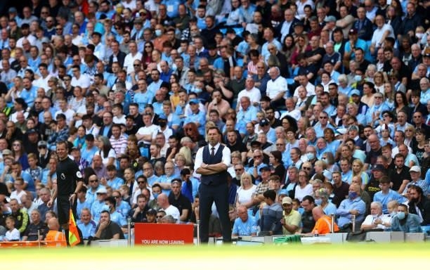 Southampton manager Ralph Hasenhüttl during the Premier League match between Manchester City and Southampton at Etihad Stadium on September 18, 2021...