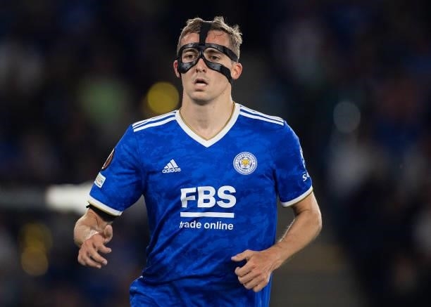 Timothy Castagne of Leicester City during the UEFA Europa League group C match between Leicester City and SSC Napoli at The King Power Stadium on...