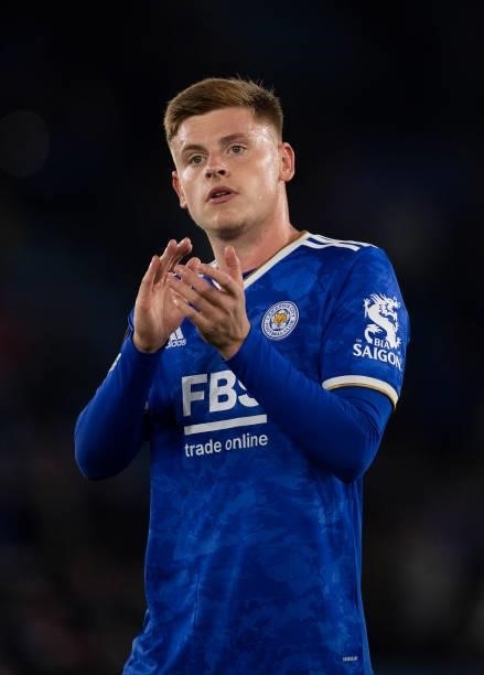 Harvey Barnes of Leicester City during the UEFA Europa League group C match between Leicester City and SSC Napoli at The King Power Stadium on...