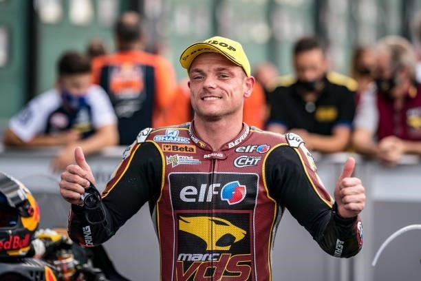 Moto2 rider Sam Lowes of Great Britain and Elf Marc VDS Racing Team stands for a photo during the qualifying session of the MotoGP Gran Premio Octo...
