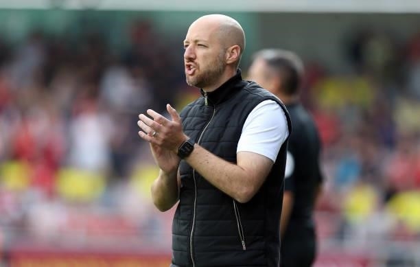 Swindon Town manager Ben Garner looks on during the Sky Bet League Two match between Northampton Town and Swindon Town at Sixfields on September 18,...