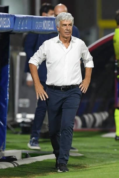 Gian Piero Gasperini Atalanta BC coach during the Serie A match between US Salernitana v Atalanta BC at Stadio Arechi on September 18, 2021 in...