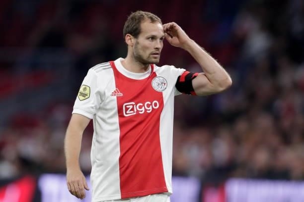 Daley Blind of Ajax during the Dutch Eredivisie match between Ajax and SC Cambuur at Johan Cruijff ArenA on September 18, 2021 in Amsterdam,...