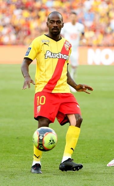 Gael Kakuta of Lens during the Ligue 1 Uber Eats match between RC Lens and Lille OSC at Stade Bollaert-Delelis on September 18, 2021 in Lens, France.