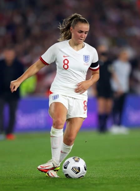 Georgia Stanway of England during the FIFA Women's World Cup 2023 Qualifier group D match between England and North Macedonia at St. Mary's Stadium...