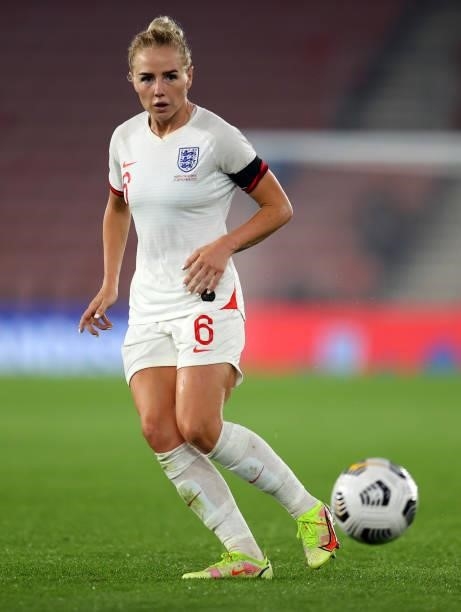 Alex Greenwood of England during the FIFA Women's World Cup 2023 Qualifier group D match between England and North Macedonia at St. Mary's Stadium on...