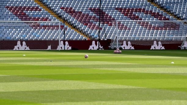 General view of the Holte End at Villa Park before the Premier League match between Aston Villa and Everton at Villa Park on September 18, 2021 in...
