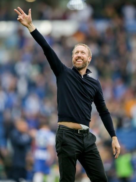 Head Coach Graham Potter of Brighton & Hove Albion after his side's 2-1 win during the Premier League match between Brighton & Hove Albion and...