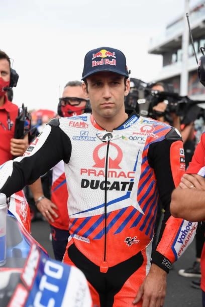 Johann Zarco of France and Pramac Racing prepares to start on the grid during the MotoGP race during the MotoGP Of San Marino - Race at Misano World...