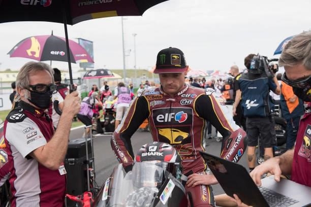 Sam Lowes of Great Britain and Elf Marc VDS Racing Team prepares to start on the grid during the Moto2 race during the MotoGP Of San Marino - Race at...